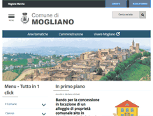 Tablet Screenshot of comune.mogliano.mc.it